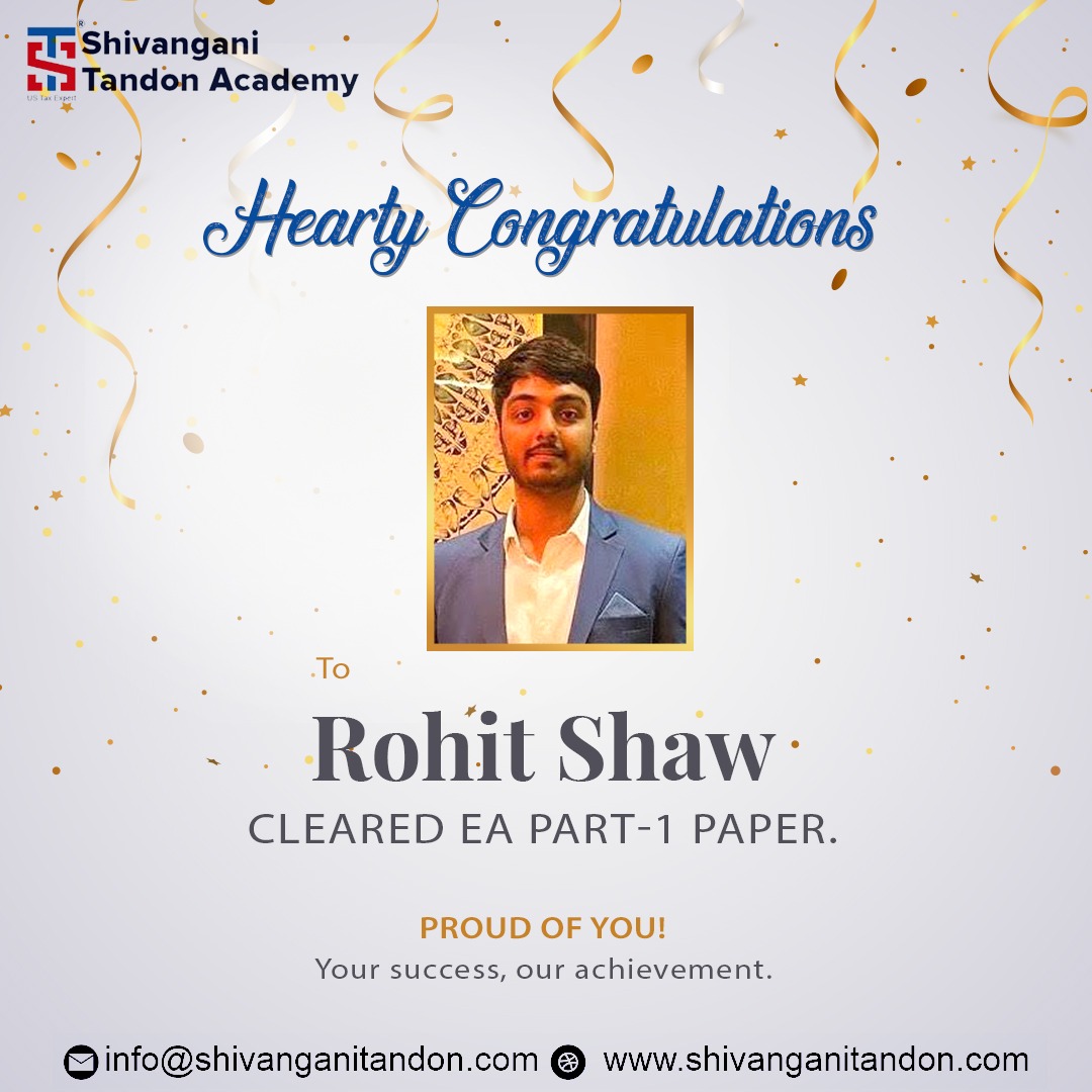 Rohit Shaw CLEARED EA PART-1 PAPER
