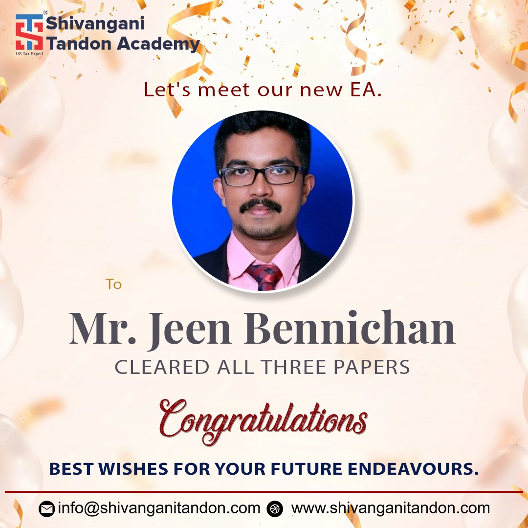 Mr.Jeen Bennichan CLEARED ALL THREE PAPERS